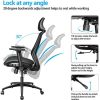 519fqBzJdYL._AC_.jpg BYRORAS Chaise de Bureau, Fauteuil de Bureau Ergonomique et Appui-tête Siège en Maille Soutien Lombaire Ajustable avec Accoudoirs Réglable et Inclinaison du Dossier(Noir)