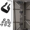 TecTake 800804 Salon de Jardin Extérieur 5 Places Résine Tressée Poly Rotin Aluminium avec Deux Set de Housses - Diverses Couleurs (Gris)