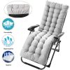 Coussin de Chaise Longue Bain de Soleil, Coussin transat Jardin Exterieur antidérapante avec Couvre-Chef, Coussin transat épais pour Fauteuil Relax Lounge (Grise)