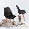 51B43ocHgoL._AC_.jpg H.J WeDoo Lot de 6 chaises de Salle à Manger Scandinaves, Chaises Rétro Rembourrée Bois de Hêtre Massif- Noir