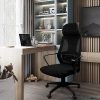 51BkgZEUm8L._AC_.jpg SunJas Chaise de Bureau Ergonomique Fauteuil de Bureau pour Maison, Dossier et Siège en Maille Respirante, Réglable en Hauteur, Fonction d'inclinaison, Pivot à 360°, Charge Maximale 120 kg, Noir
