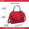 51C4f8qpYNL._AC_.jpg Miss Lulu Sac à Main Femme en Simili Cuir et Daim Sac Bandoulière Vintage Poignées