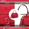 51DdR5CGUmL._AC_.jpg Miss Lulu Sac à Main Femme en Simili Cuir et Daim Sac Bandoulière Vintage Poignées