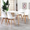 51EM0YFVoOL._AC_.jpg GrandCA Home Lot de 4 chaises, Chaise de Salle à Manger, Chaise de Style Nordique, Convient pour Salon, Salle à Manger (Blanc)