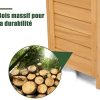 51Eo10EFFPL._AC_.jpg DREAMADE Armoire de Jardin Remise pour Outils en Bois de Sapin, avec 5 Étagères, Une Porte et Toit Double Pente pour Jardin, Balcon ou Terrasse 80 x 45 x 176 CM Jaune