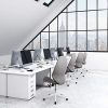 51FYrgLXKxL._AC_.jpg Chaise de bureau Besit Fauteuil Bureau Ergonomique Pivotant Chaise Bureau sans Accoudoirs à Roulettes, Fonction bascule et Réglable en hauteur, Confortable en tissu, Gris