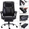 51G6xdEWNrL._AC_.jpg Fauteuil de Bureau avec Repose Pieds Rembourré Pliable, Chaise pour Ordinateur Ergonomique, Dossier Réglable et Inclinable, en Similicuir, Noir