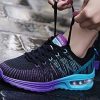 Homme Femme Chaussures de Running Sport Basket Respirante Travail Trail Sneakers Noir Rose Gris 35-46