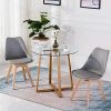 51JJOHiNxZL._AC_.jpg EGGREE Lot de 4 Chaises Salle Manger Scandinaves, Rétro Chaises Rembourrée Chaise de Cuisine/Bureau avec Pieds en Bois de Hêtre Massif Gris