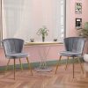 51JUN0gCO-L._AC_.jpg Lot de 6 Chaise de Salle à Manger Gris en Velours avec Dos Anneau Rembourrage Chaises de Cuisine Pied en Bois Massif (Gris * 6)