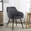 51KzXkD8KvL._AC_.jpg WOLTU 1 pièce Chaise de Salle à Manger Chaise de Cuisine rembourrée en Velours, Pied en métal,Gris Foncé BH93dgr-1