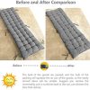 Coussin de Chaise Longue Bain de Soleil, Coussin transat Jardin Exterieur antidérapante avec Couvre-Chef, Coussin transat épais pour Fauteuil Relax Lounge (Grise)