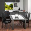 TecTake Lot de Chaise de Salle à Manger 41x45x98,5cm - diverses Couleurs et modèles au Choix - (6X Noir | No. 401848)