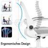 51OjE3-77rL._AC_.jpg YU YUSING Chaise de Bureau Fauteuil Siège Ergonomique avec Accoudoirs Pliables, Dossier Inclinable, Support Lombaire, Pivotant à 360 °,Hauteur Réglable, Gris
