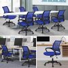 51QkvaFQveL._AC_.jpg Yaheetech Chaise de Bureau à roulettes Maille Mesh Fauteuil de Bureau Ergonomique Inclinable Pivotant Siège et Base Plus Larges Hauteur Réglable avec Accoudoirs Bleu