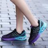 Homme Femme Chaussures de Running Sport Basket Respirante Travail Trail Sneakers Noir Rose Gris 35-46