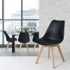 51WvkBPAAZL._AC_.jpg H.J WeDoo Lot de 6 chaises de Salle à Manger Scandinaves, Chaises Rétro Rembourrée Bois de Hêtre Massif- Noir