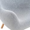 51X34XYWCaL._AC_.jpg CLP Chaise Lounge Adam en Tissu I Chaise Fauteuil pour Salon Ou Salle A Manger I Piètement en Bois De Chêne I Design Scandinave Moderne, Couleurs:Gris