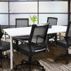 51Y4mUlK6L._AC_.jpg Yaheetech Chaise de Bureau Ergonomique Fauteuil de Direction pour Ordinateur Travail Studio, Siège en Cuir PU Confortable Plus Large, Dossier Inclinable en Maille Respirant Noir