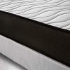 Home Heavenly TOC Matelas à mémoire de Forme économique 15 cm d'épaisseur Blanc avec Bord Gris Lit 90 x 190 cm