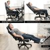 51bvAk5oIFL._AC_.jpg Amazon Brand - Umi Chaise Gaming de Bureau Fauteuil Gamer en Cuir PU Conception Ergonomique avec Repose-Pieds Télescopique Dossier Inclinable Accoudoirs Rembourrés (Blanc)