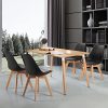 51g8qiCJ1fL._AC_.jpg H.J WeDoo Lot de 6 chaises de Salle à Manger Scandinaves, Chaises Rétro Rembourrée Bois de Hêtre Massif- Noir