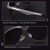 GQUEEN Lunette de Soleil Homme Aviateur Premium Spring Hinges Al-Mg Polarisées Pilote-Forfait Exquis
