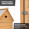 51iB7PZb1QL._AC_.jpg DREAMADE Armoire de Jardin Remise pour Outils en Bois de Sapin, avec 5 Étagères, Une Porte et Toit Double Pente pour Jardin, Balcon ou Terrasse 80 x 45 x 176 CM Jaune