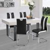51jK5n72QgL._AC_.jpg IDMarket - Lot de 4 chaises PIA Noires et Blanches pour Salle à Manger