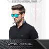 ATTCL Homme Lunettes De Soleil Polarisé Al-Mg métal Cadre Super Léger