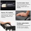 51lLhK9pnL._AC_.jpg Hbada Chaise de Bureau avec Dossier et Coussin Ergonomiques, Fauteuil en Similicuir avec Fonction Inclinable, Siège Pivotant pour Maison ou Bureau, Hauteur Réglable, Noir-1 avec Repose-Pied