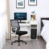 51qjHFPDU3L._AC_.jpg Yaheetech Chaise de Bureau à Roulettes Maille Mesh Fauteuil Ordinateur Inclinable Pivotante avec Accoudoir Dossier Capacité 125kg Gris