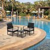 61DWCY1EQjL._AC_.jpg Yaheetech Salon de Jardin 2 Fauteuils et 1 Table Basse pour Salon/Bar/Bureau en Résine Tressée Poly Rotin Exterieur Interieur Noir/Beige