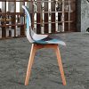 Lot de 4 chaises de salle à manger, tapissées, patchwork rétro - Pour salle à manger, cuisine, chambre à coucher, bureau