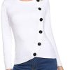 Aibrou Pull Col Rond Femme à Manches Longues Pull Basique Aibrou Pull Col Rond Femme à Manches Longues Pull Basique Col Ras du Cou Pullover en Tricot Chaud sous Pull Top Hauts Chic Elegant à la Mode