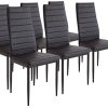 Albatros 2698 MILANO Lot de 6 chaises, noir