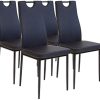 Albatros Salerno, Lot de 4 Chaises de Salle à Manger, Albatros Salerno, Lot de 4 Chaises de Salle à Manger, Noir, SGS Tested