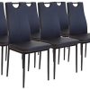 Albatros Salerno, Lot de 6 Chaises de Salle à Manger, Albatros Salerno, Lot de 6 Chaises de Salle à Manger, Noir, SGS Tested