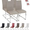 Albatros chaise cantilever BURANO Lot de 4 chaises, beige, testé Albatros chaise cantilever BURANO Lot de 4 chaises, beige, testé par SGS