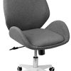 Chaise de bureau Besit Fauteuil Bureau Ergonomique Pivotant Chaise Bureau Chaise de bureau Besit Fauteuil Bureau Ergonomique Pivotant Chaise Bureau sans Accoudoirs à Roulettes, Fonction bascule et Réglable en hauteur, Confortable en tissu, Gris