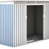 GARDIUN Abris en Métal Rutland Argent/Blanc 3,93 m² Extérieur - GARDIUN Abris en Métal Rutland Argent/Blanc 3,93 m² Extérieur - KIS12135
