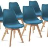 IDMarket - Lot de 6 chaises SARA Bleu Canard pour IDMarket - Lot de 6 chaises SARA Bleu Canard pour Salle à Manger