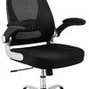 Intimate WM Heart Fauteuil de Bureau en Maille, Chaise de Intimate WM Heart Fauteuil de Bureau en Maille, Chaise de Bureau Ergonomique Confortable, Siège Bureau avec Accoudoirs Pliables, Hauteur Réglable, Soutien Lombaire, Noir