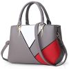 NICOLE & DORIS Sacs à main pour femme des dernières NICOLE & DORIS Sacs à main pour femme des dernières tendances Sac D'épaule de Cuir PU sacs à bandoulière aux couleurs croisées gris