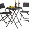 Relaxdays Meuble de jardin Bastian Noir 60 x 60 x Relaxdays Meuble de jardin Bastian Noir 60 x 60 x 75,5 cm
