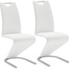 Robas Lund Chaises Salle à Manger Lot de 2 Chaises pied luge weiß, Chaise Salle à Manger Amado