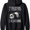 Sweat Femme Zippé Avec Capuche Panda Humour J'ai La Flemme Sweat Femme Zippé Avec Capuche Panda Humour J'ai La Flemme Sweat à Capuche