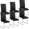 TecTake 800810 Lot de 6 Chaises de Salle à Manger TecTake 800810 Lot de 6 Chaises de Salle à Manger Dossier Ergonomique Assise et Dossier Rembourrés Piètement en Acier – Diverses Couleurs (Noir)