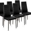 TecTake Lot de Chaise de Salle à Manger 41x45x98,5cm - diverses Couleurs et modèles au Choix - (6X Noir | No. 401848)
