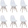Uderkiny Lot de 4/6/8 chaises Chaises avec Pieds en hêtre,Adaptés Uderkiny Lot de 4/6/8 chaises Chaises avec Pieds en hêtre,Adaptés aux chaises de Salle à Manger dans la Cuisine du Salon et Le Bureau (Transparent-6)